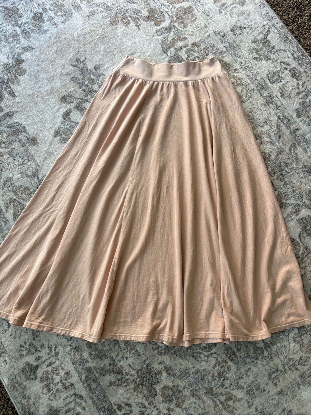 Groceries Apparel Organic Cotton Light Pink Blush Skirt Maxi S / M